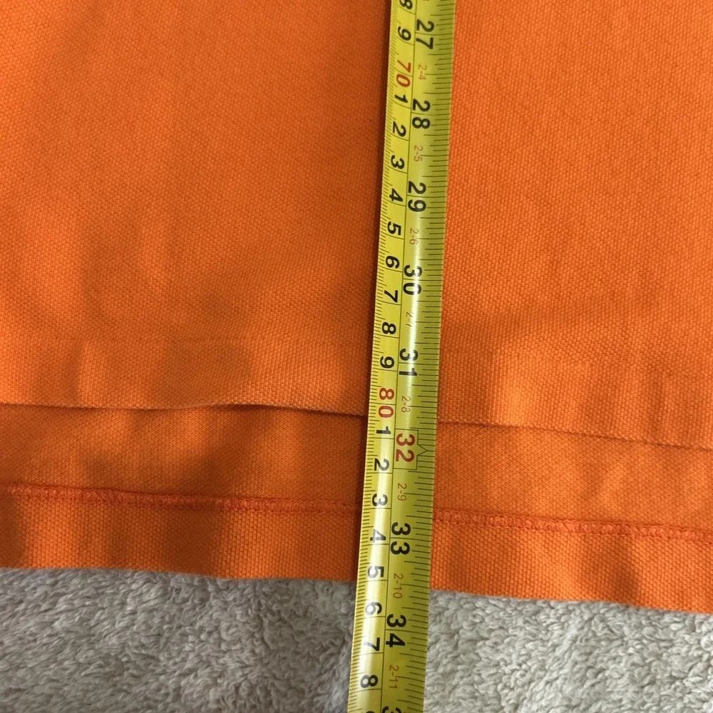 Polo Ralph Lauren Classic Fit Orange Polo Shirt blue pony Men size XLarge Cotton